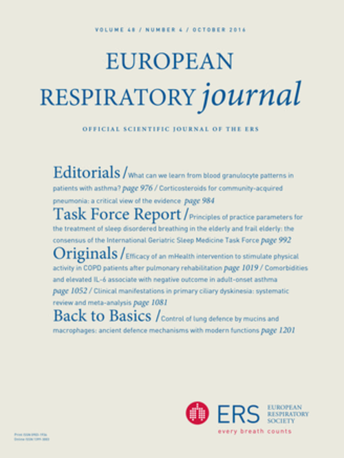Call for Candidate: ERJ Chief Editor - preview image